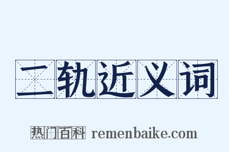 二轨近义词是什么意思的图片